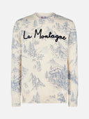 Man crewneck sweater with mountains print MC2 SAINT-BARTH