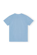 T-SHIRT BLUE RELAXED LOVECLUB Ganni