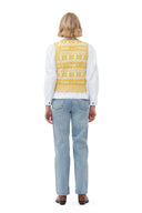 YELLOW WOOL MIX VEST Ganni
