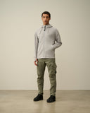 Diagonal Raised Fleece Goggle Zipped Hoodie C.P. Company