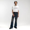 Printed Logo T-Shirt White flâneur