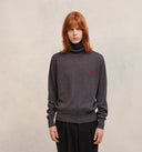 Pull Col Roulé Avec Broderie Ami De Coeur AMI