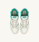 BASKET CLC EN CUIR BLANC, VERT ET ROSE Autry