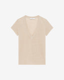 T-SHIRT EN LIN COL V RODEO iro