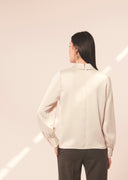 Tianna ecru satin shirt Tara Jarmon