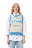 GILET BLUE GRAPHIC O-NECK Ganni