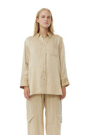 CHEMISE BEIGE WASHED SATIN Ganni