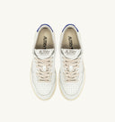 BASKET MEDALIST BAISSE EN CUIR BLANC ET BLEU Autry