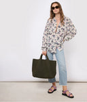 CABAS NAGHEDI ST BARTHS LARGE OLIVE