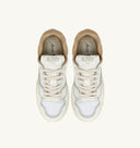 BASKET CLC EN CUIR BLANC BEIGE ET ARGENT Autry