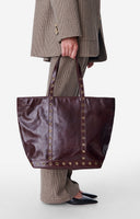 CRINKLED LEATHER L CABAS TOTE VANESSA BRUNO
