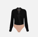 Chemise body croisée en georgette de viscose elisabetta franchi
