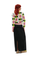 GRAPHIC COTTON V-NECK CARDIGAN Ganni