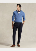 Pull demi-zippé en coton piqué Ralph Lauren