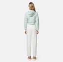 Sweat à capuche en coton jacquard avec zip elisabetta franchi