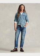 Chemise western en denim flammé Ralph Lauren