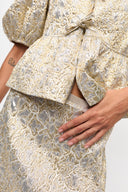 Jupe Gold and Silver Metallic Elasticated Mini