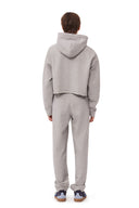 SWEAT À CAPUCHE COURT GRIS OVERSIZE ISOLI Ganni