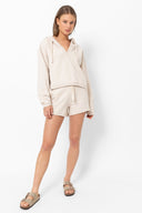Francoise Sweat Shorts | Marled Ivory