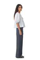 PANTALON STRETCH STRIPED MID WAIST Ganni