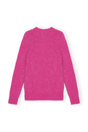PULL PINK BRUSHED ALPACA O-NECK Ganni