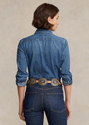 Chemise droite en denim Ralph Lauren