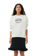 SWEAT-SHIRT WHITE GREY ISOLI OVERSIZED Ganni