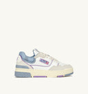 BASKET CLC EN CUIR BLANC ET DAIM CELESTE ET GRIS CLAIR Autry