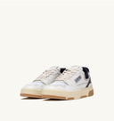 BASKET CLC EN CUIR BLANC ET BLEU AUTRY