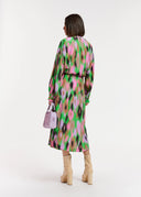 Robe midi à imprimé abstrait  Essentiel