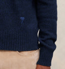Pull Col Rond Avec Broderie Ami De Coeur ton-sur-ton AMI
