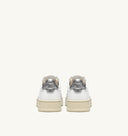 BASKET MEDALIST LOW EN CUIR BLANC ET ARGENT Autry