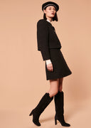 Judy black tweed skirt Tara Jarmon