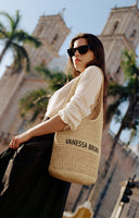 HOBO BAG IN RAFFIA VANESSA BRUNO