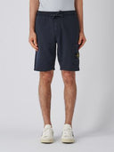 Bermuda bleu marine en coton avec logo Stone Island
