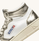BASKET AUTRY MID CUIR BLANC PLATINUM