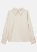 Tianna ecru satin shirt Tara Jarmon