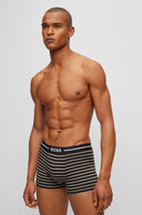 LOT DE TROIS BOXERS COURTS AVEC CEINTURE SIGLÉE EN COTON STRETCH Boss Black