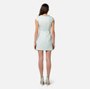 Mini-robe en crêpe stretch imprimé logo avec foulard sur le décolleté elisabetta franchi