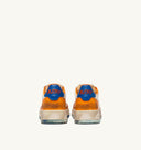 BASKET MEDALIST LOW SUPER VINTAGE EN CUIR BLANC, ORANGE ET BLEU