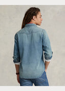 Chemise western en denim flammé Ralph Lauren