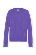 PURPLE BRUSHED ALPACA O-NECK Ganni