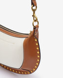 OSKAN MOON LEATHER AND COTTON SHOULDER BAG Marant Etoile