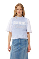 GILET BLUE COTTON ROPE Ganni