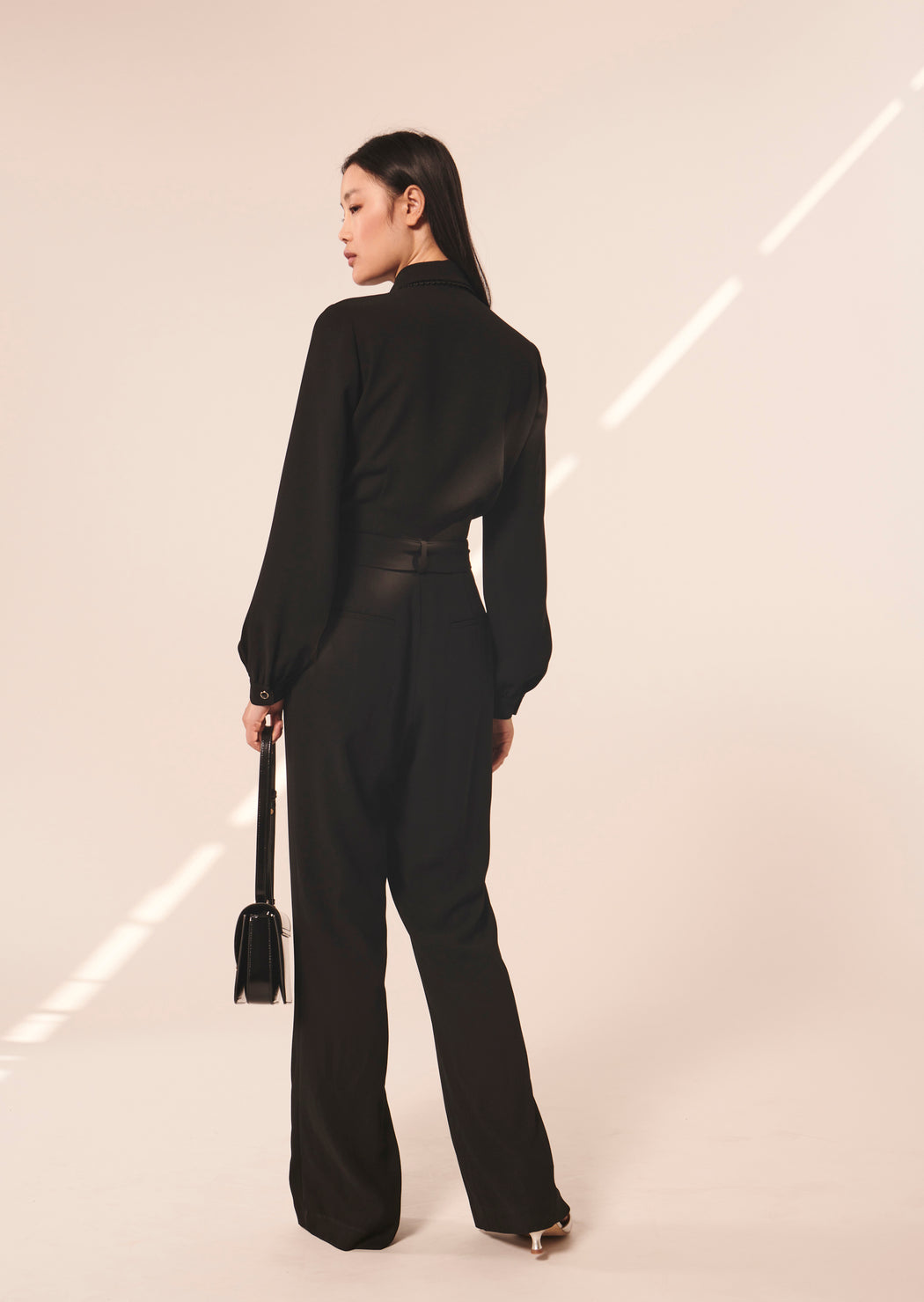 Catalina black crepe jumpsuit Tara Jarmon— HENIN
