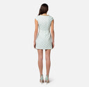 Mini-robe en crêpe stretch imprimé logo avec foulard sur le décolleté elisabetta franchi