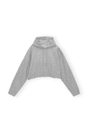 SWEAT À CAPUCHE COURT GRIS OVERSIZE ISOLI Ganni