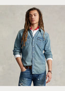 Chemise western en denim flammé Ralph Lauren