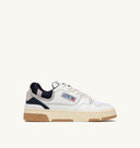 BASKET CLC EN CUIR BLANC ET BLEU AUTRY
