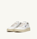 BASKET MEDALIST LOW EN CUIR BLANC ET ARGENT Autry